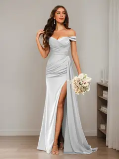 Mermaid/Trumpet Sweetheart Neck Floor-Length Bridesmaid Dresses — view 1
