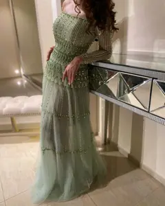 Maeve — A-Line — Off-the-Shoulder — Long Sleeve — Floor-Length — view 19