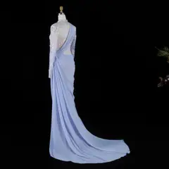Giselle — Mermaid — High Neck — Long Sleeve — Floor-Length — view 10