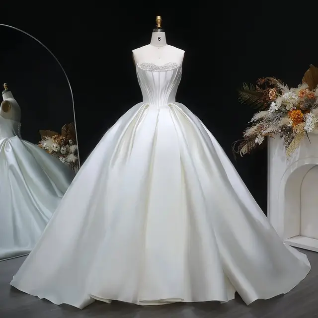 Pearl Strapless Ball Gown — SW586