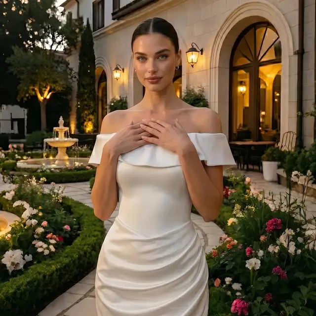 Ruched Bodycon Mini Wedding Dress — SW724