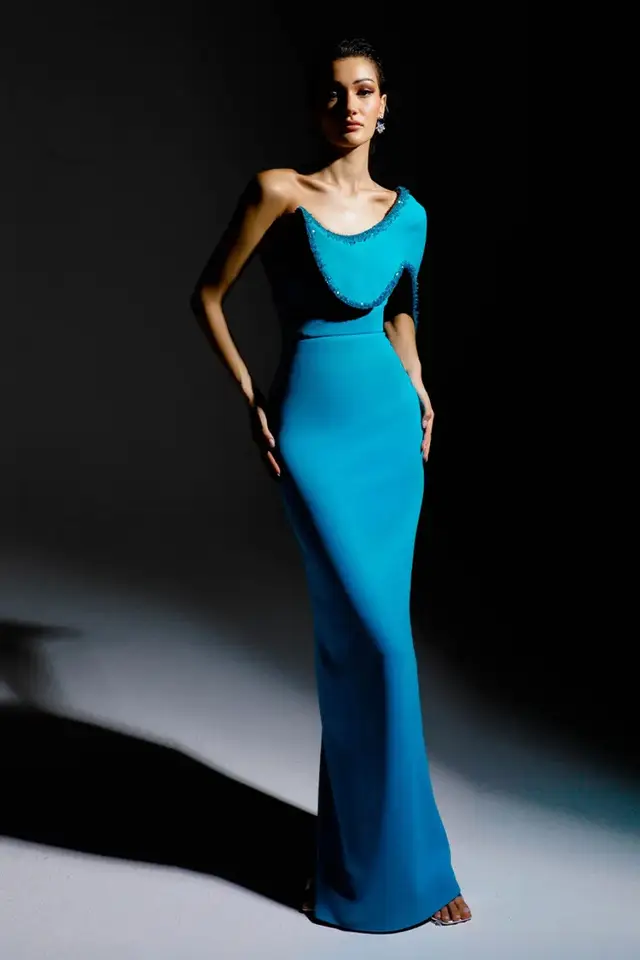 Willow — Sheath — One-Shoulder — Evening Gown