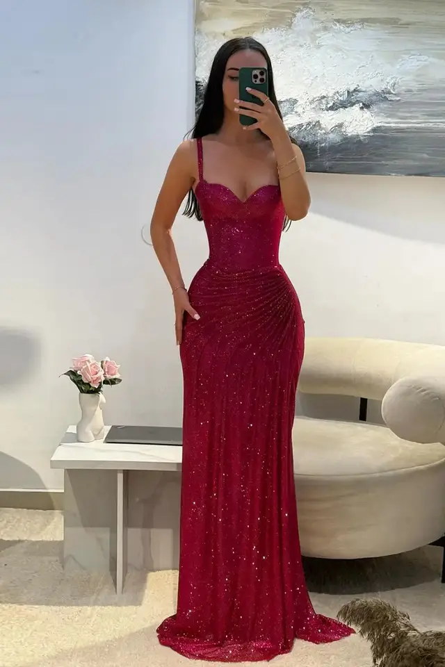 Kaia — Mermaid — Spaghetti Strap — Spaghetti Strap — Evening Gown