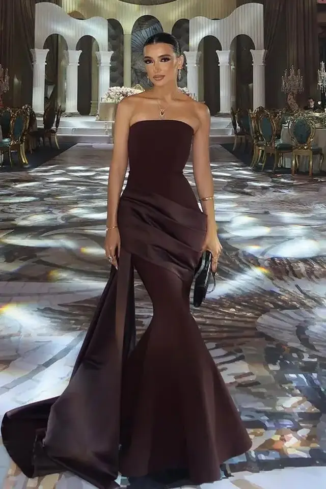 Iris — Mermaid — Strapless — Evening Gown