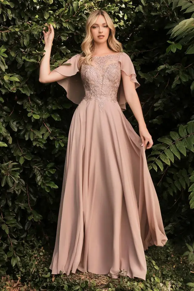 Women's Maia Mocha Mother of Bride Gown for Formal Wedding