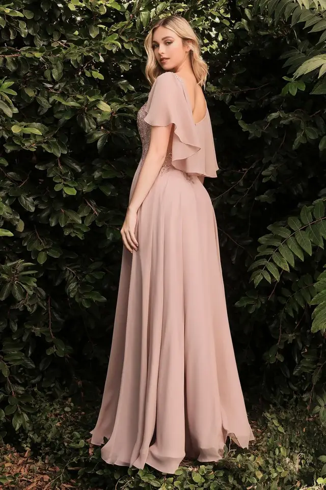 Women's Maia Mocha Mother of Bride Gown for Formal Wedding