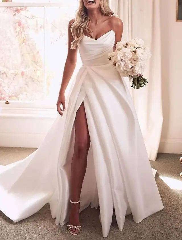 Sweetheart Tulle A-Line Wedding Dress — LV15459637